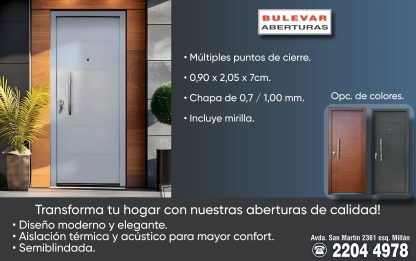 Puerta semiblindada con barral. (E01) - Imagen 2